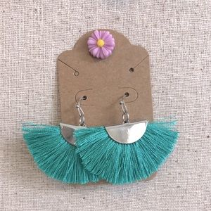 Turquoise statement earrings